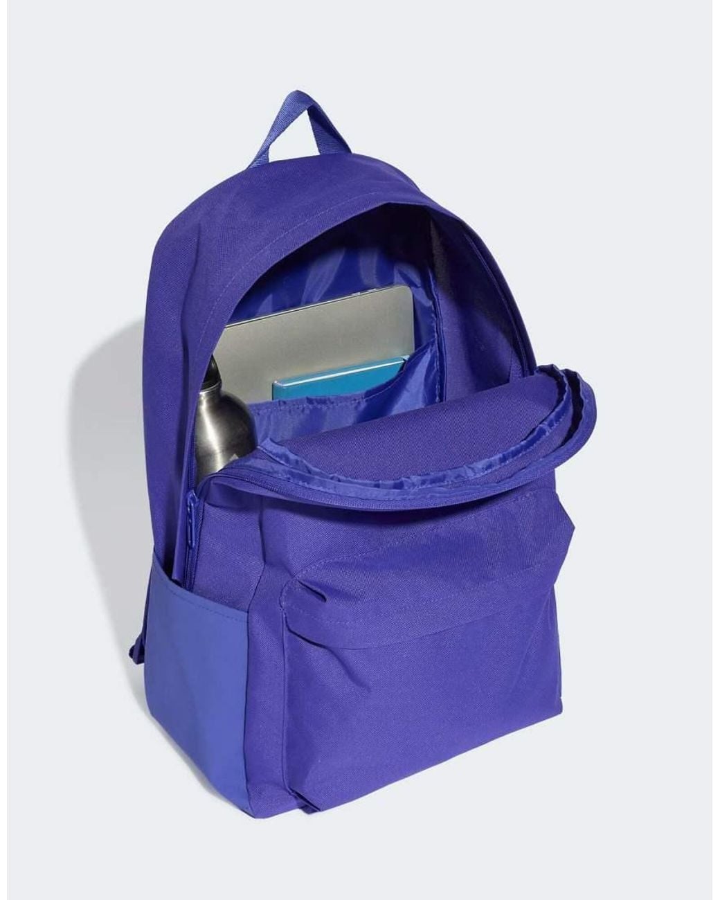 Adidas Originals Blue Classic 3 Bar Logo Backpack