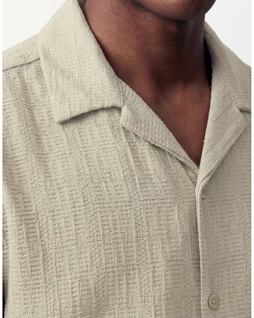 Only & Sons Natural Revere Collar Shirt Co-ord for men