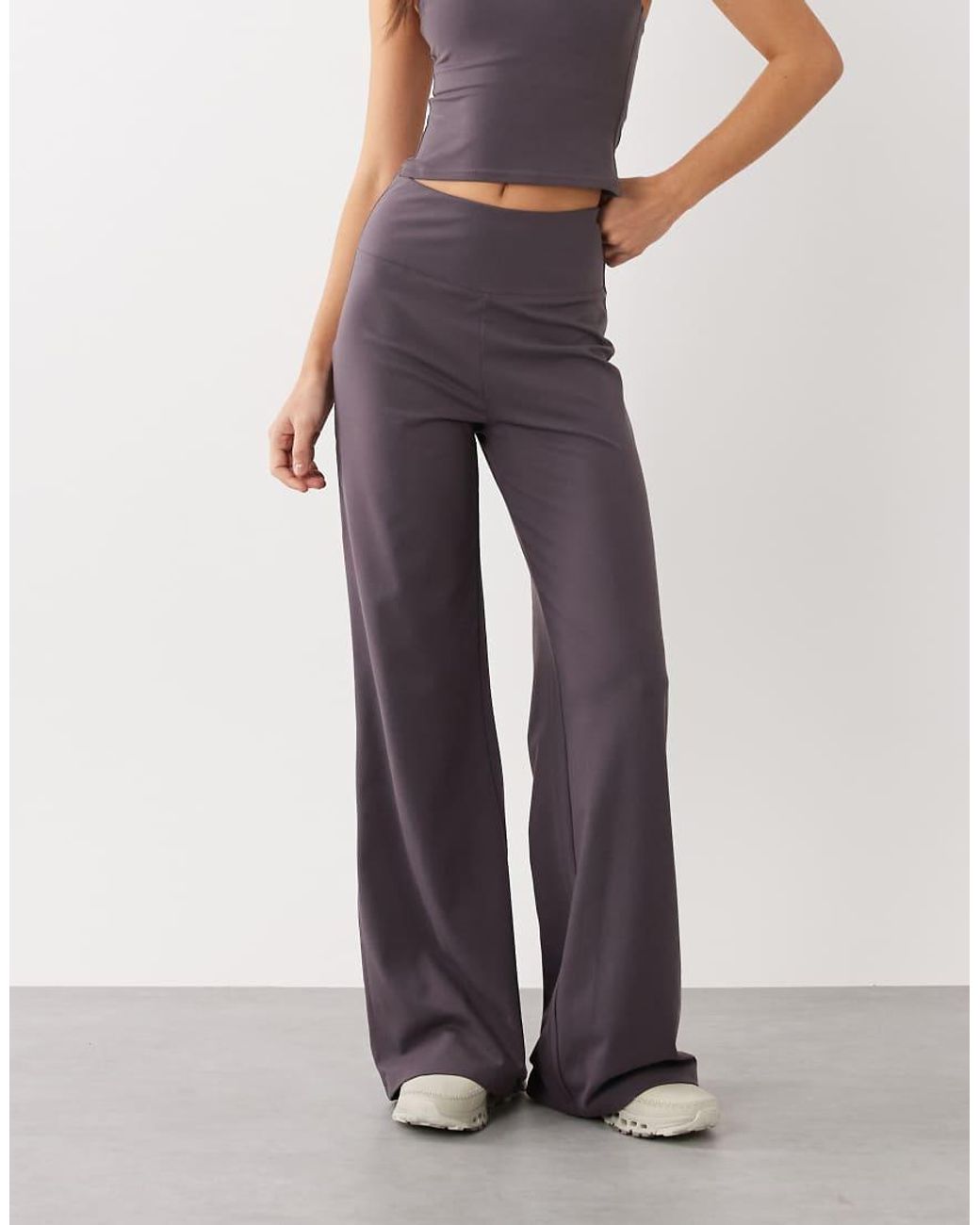 4505 White Icon Soft Touch High Waist Wide Leg Dance Pant