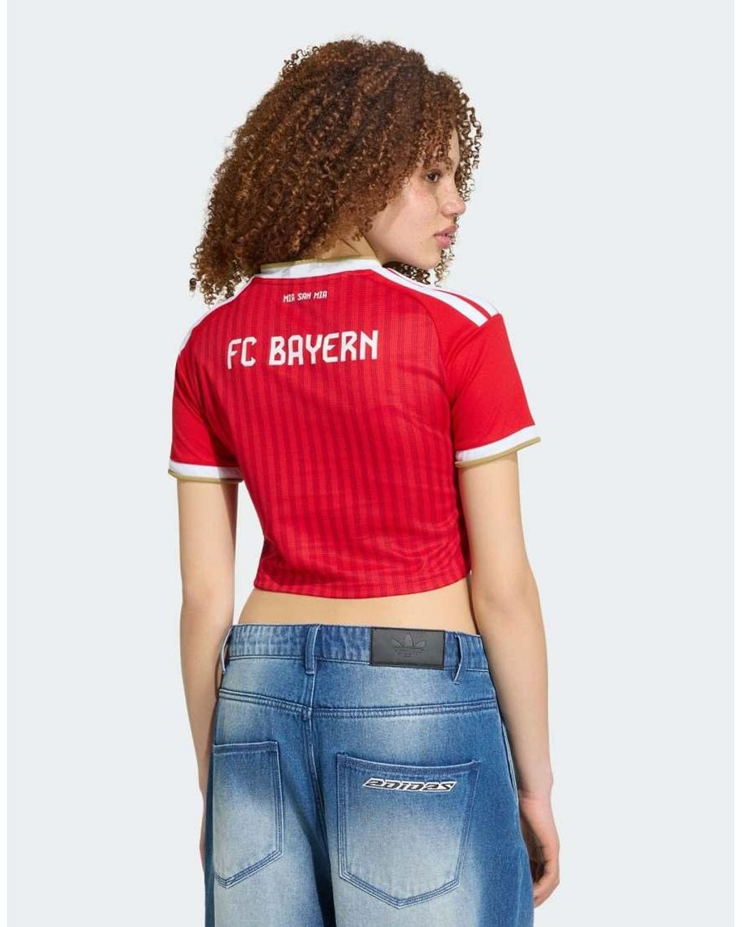 Adidas Originals Red Fc Bayern 26/27 Home Cropped Jersey