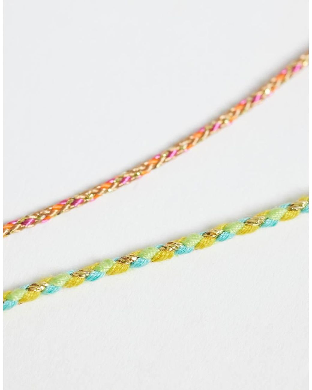 Accessorize White 3 Pack Cord Charm Necklaces