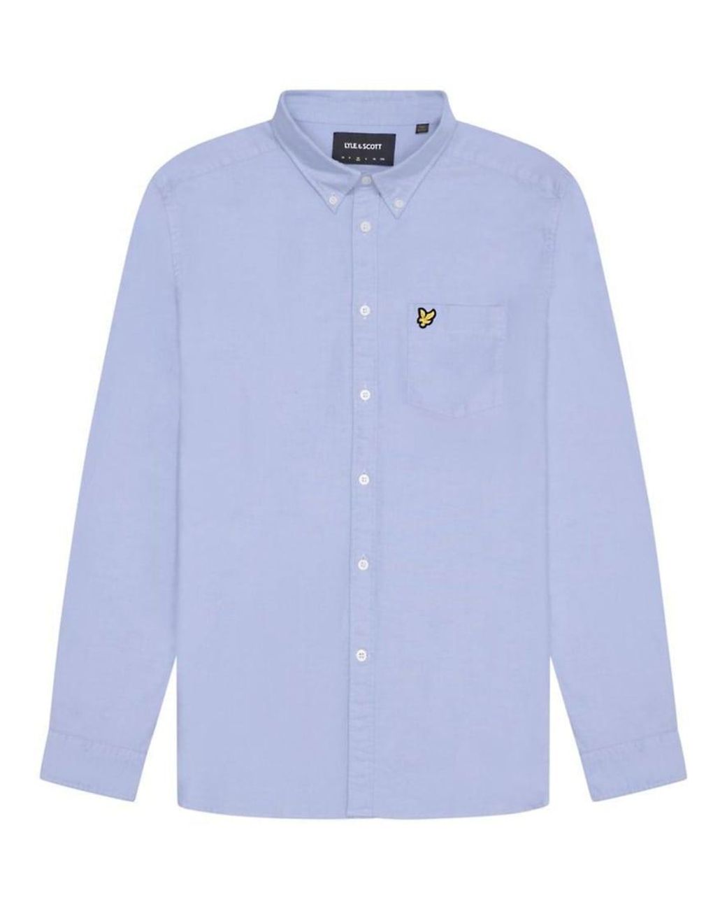 Lyle & Scott Blue Cotton Oxford Shirt for men