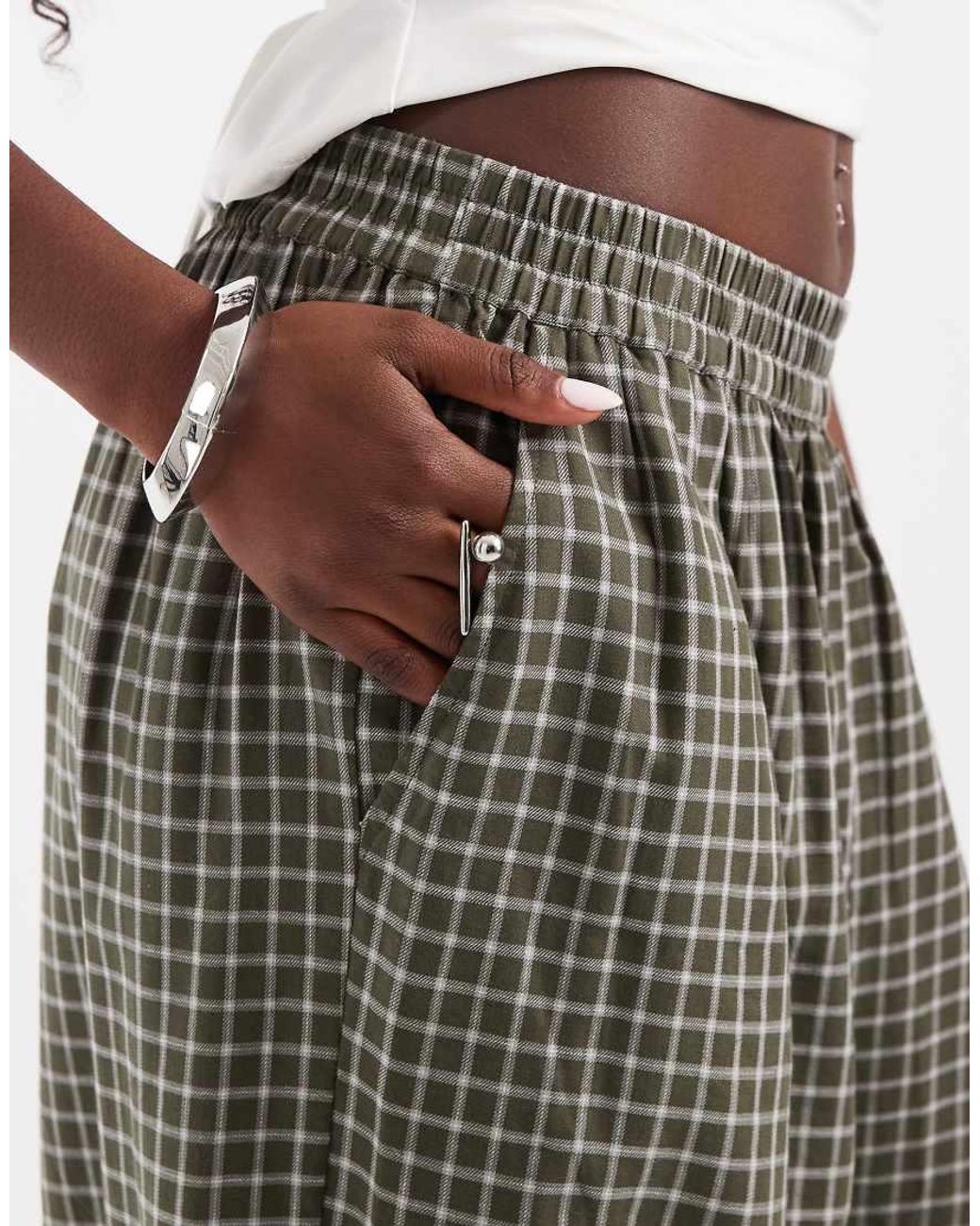 ONLY White Balloon Trousers