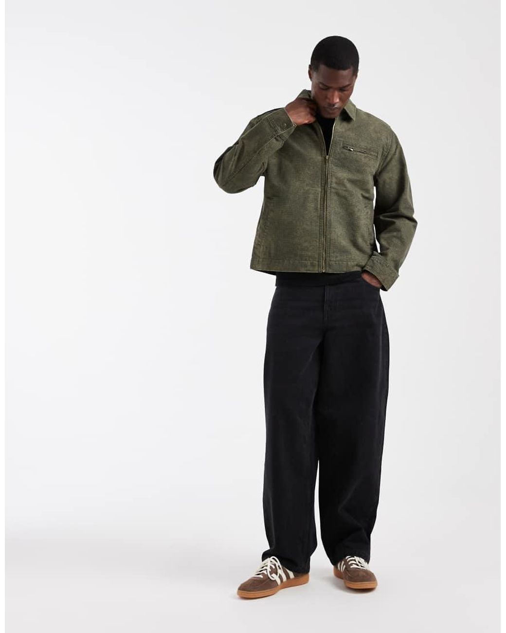 Levi's Black Cristobal Printed Harrington Jacket for men