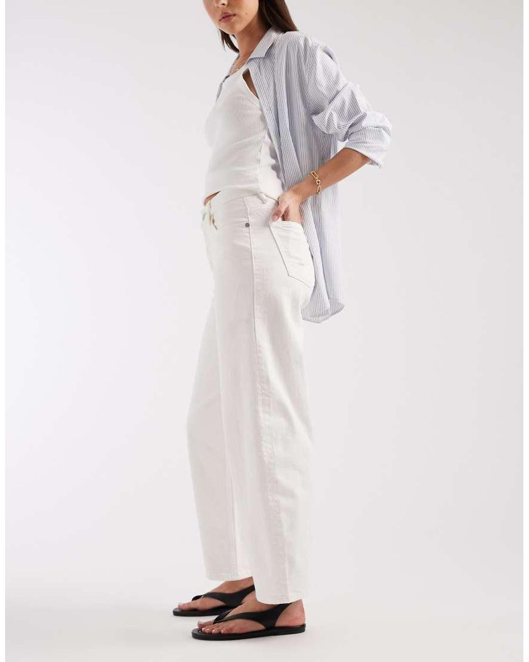 AllSaints White Sadie Denim Barrel Jean