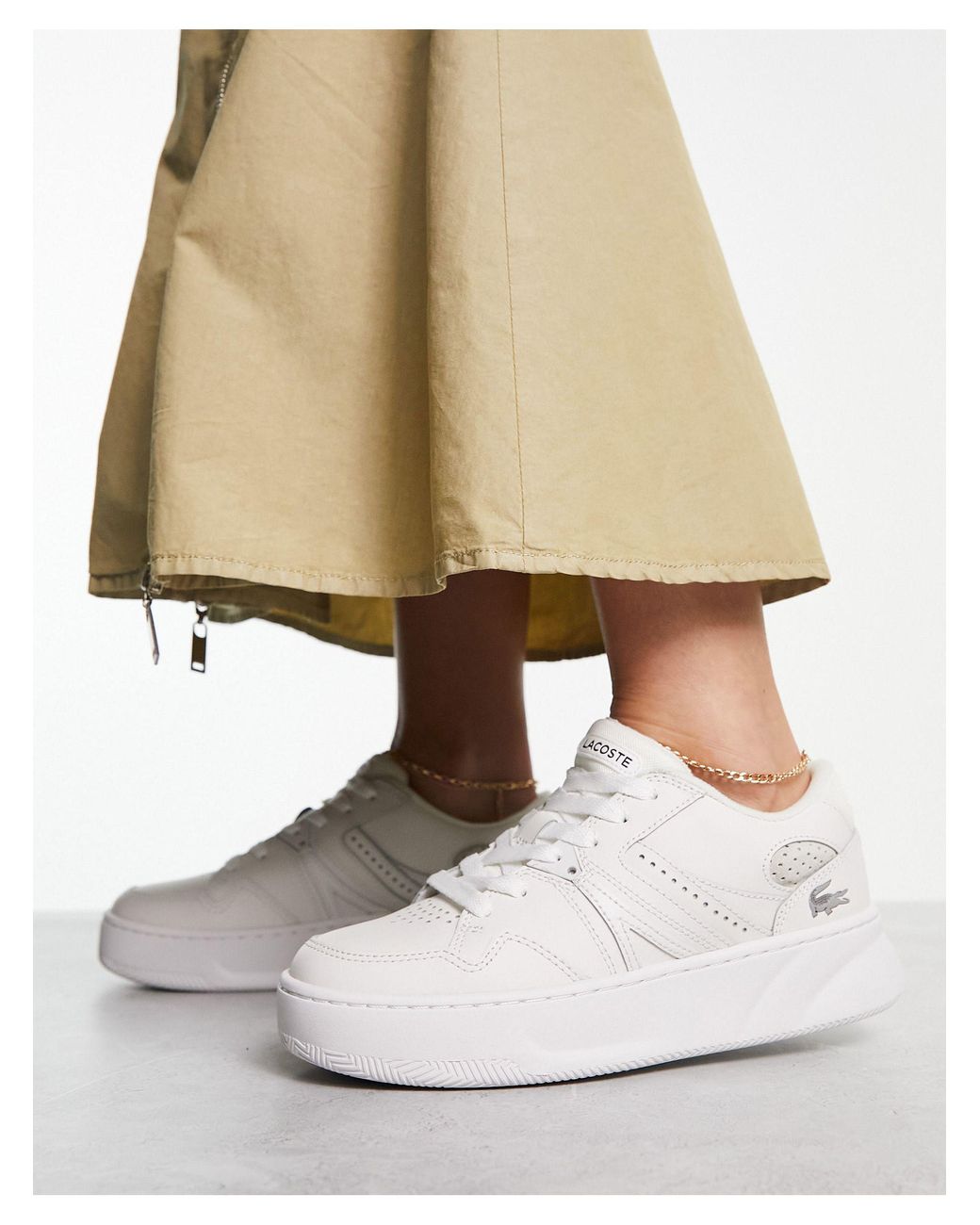 Lacoste L005 Trainers in White | Lyst