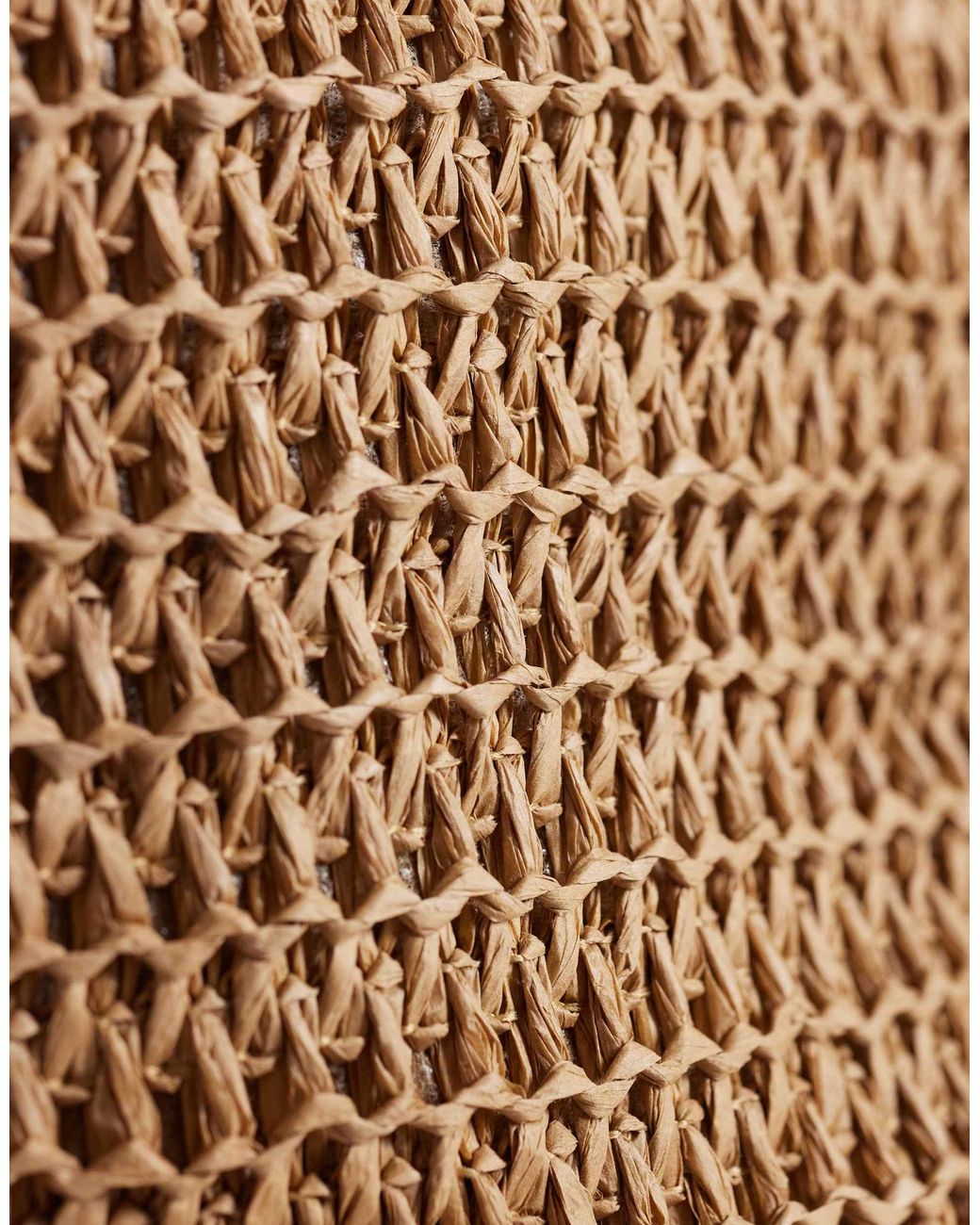 ASOS Brown – vasenförmige oversize-tragetasche aus stroh