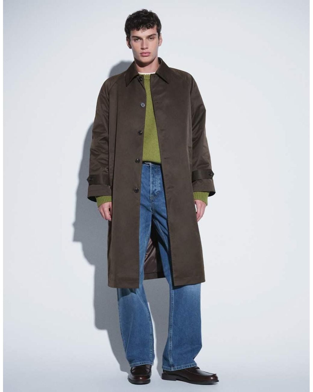 ASOS White Oversized Trench for men