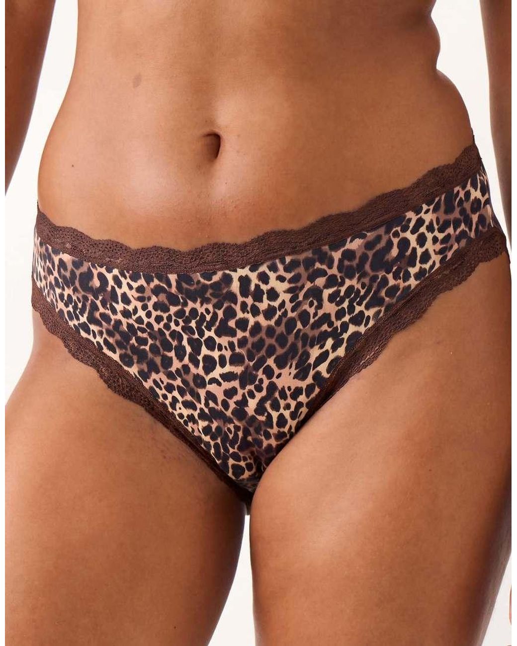 Stripe & Stare Black Mid Rise High Leg Knicker Four Pack