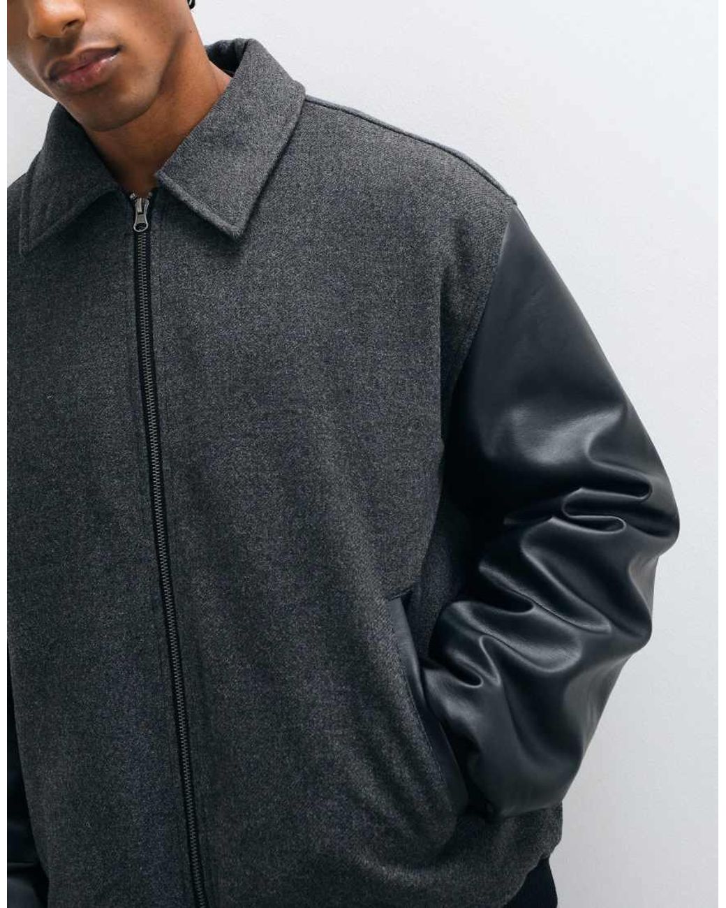 ASOS Blue Oversized Bomber Jacket for men