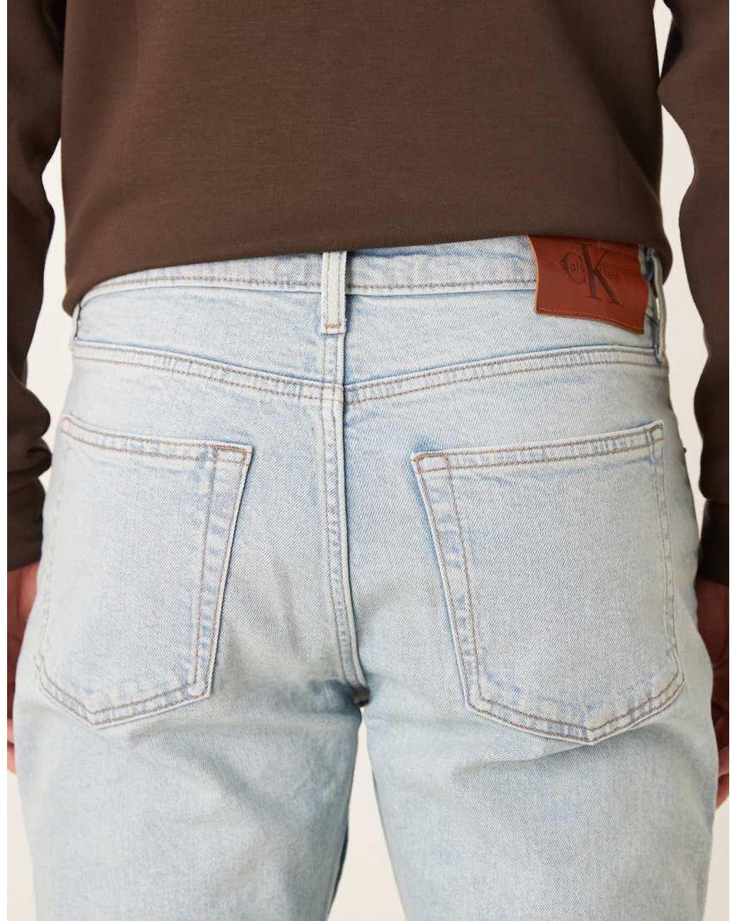 Calvin Klein Natural Slim Tape Jeans for men