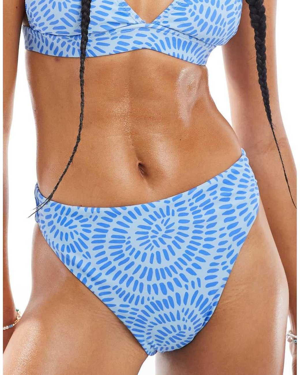 OOSC Blue Moroccan Dream Mix And Match Mile High Bikini Bottoms