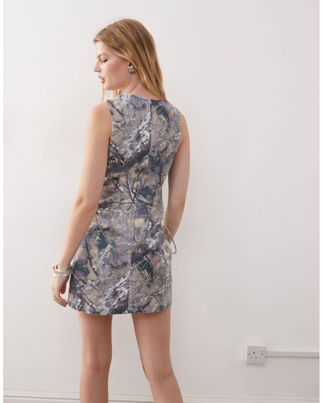 Collusion Natural Wrap Mini Dress