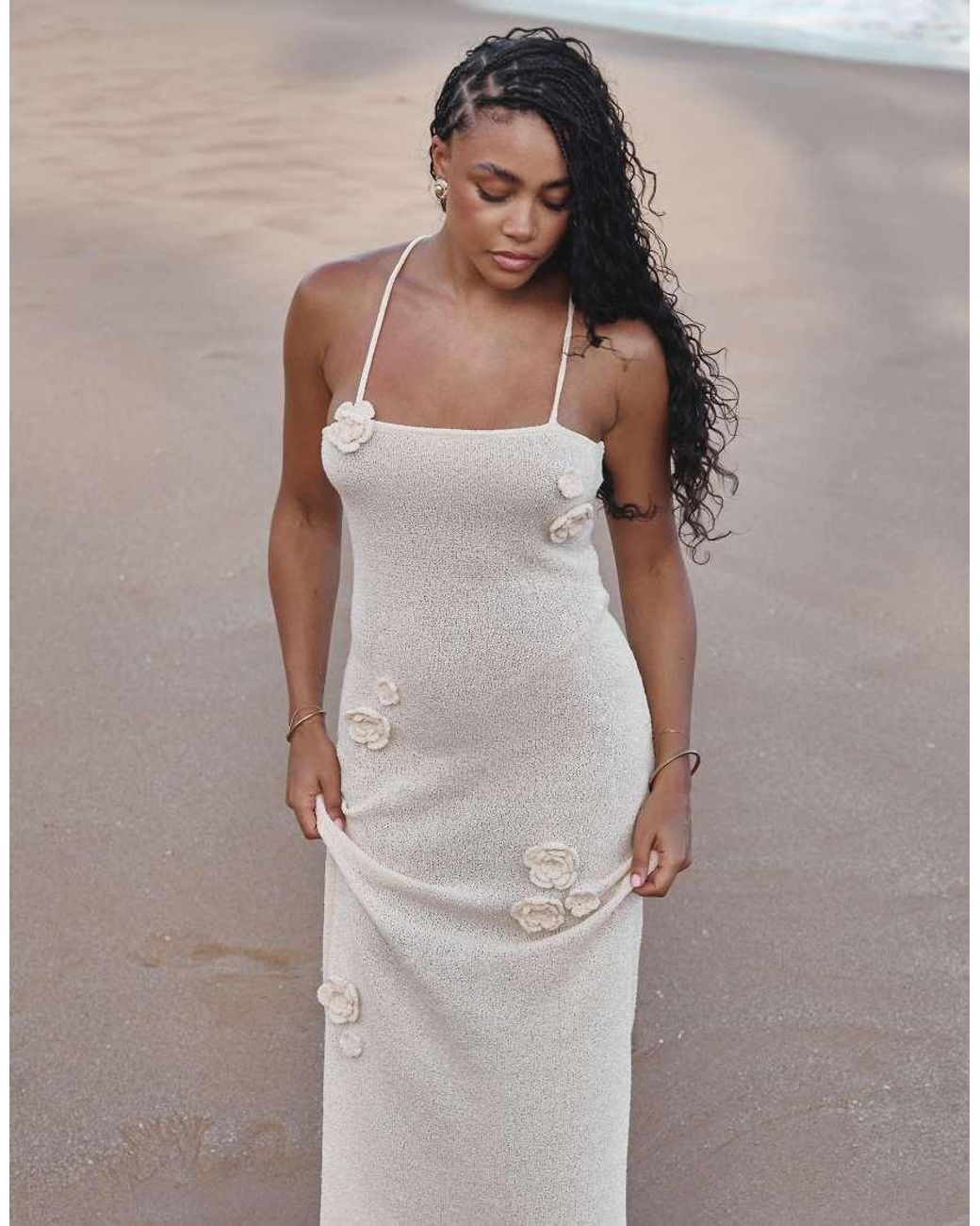 4th & Reckless X Loz Vassallo Isla Sheer Knit Maxi Beach