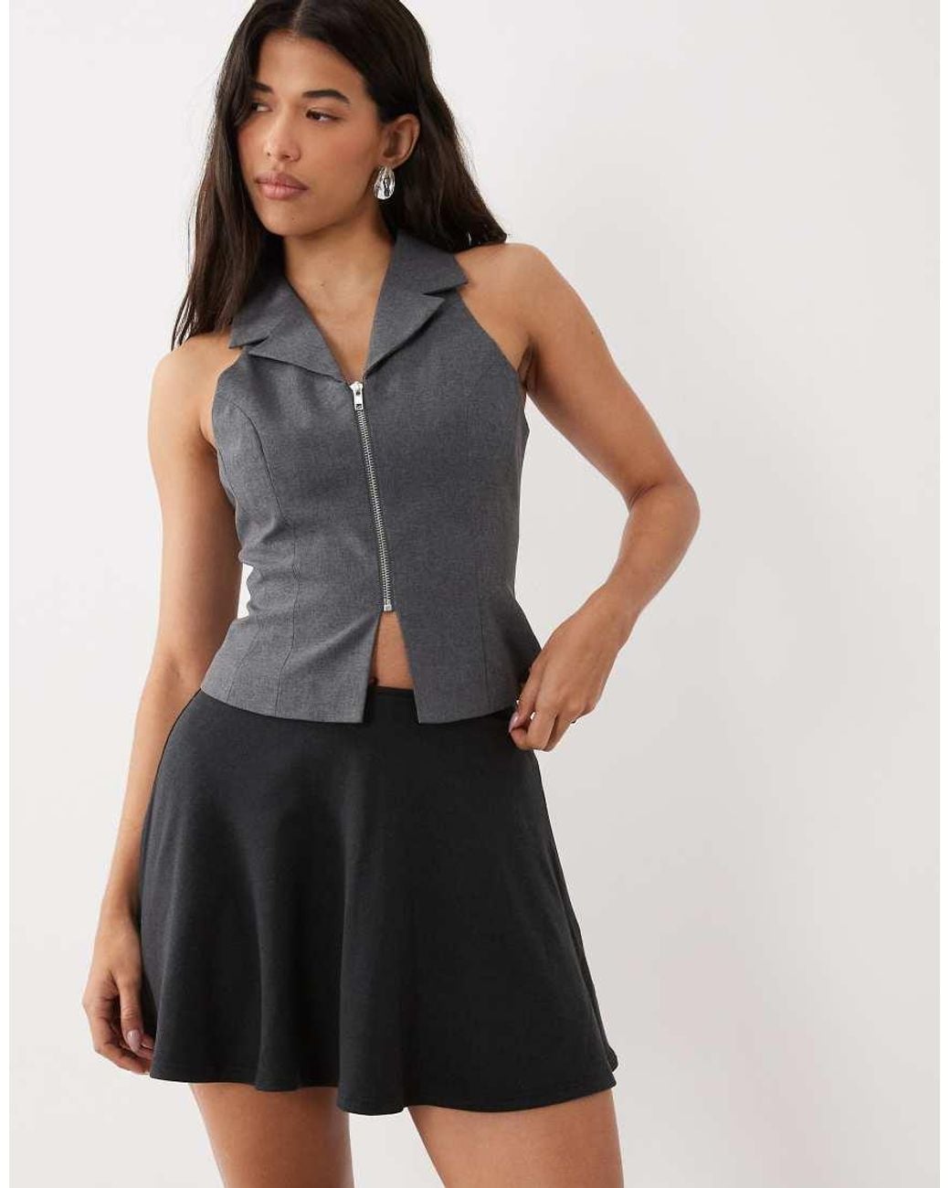 ASOS Black Supersoft Mini Circle Skirt