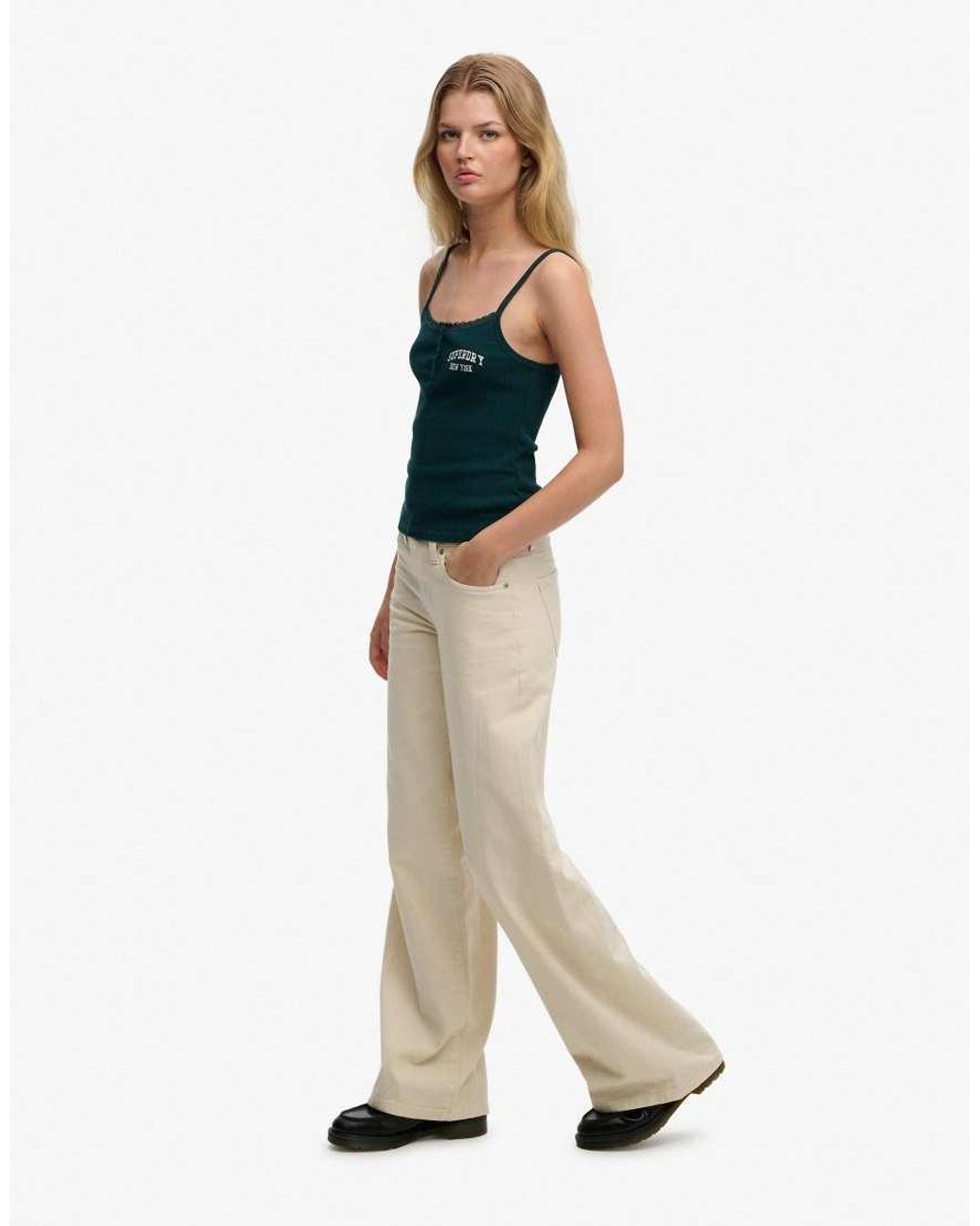 Superdry Natural Mid Rise Baggy Pants