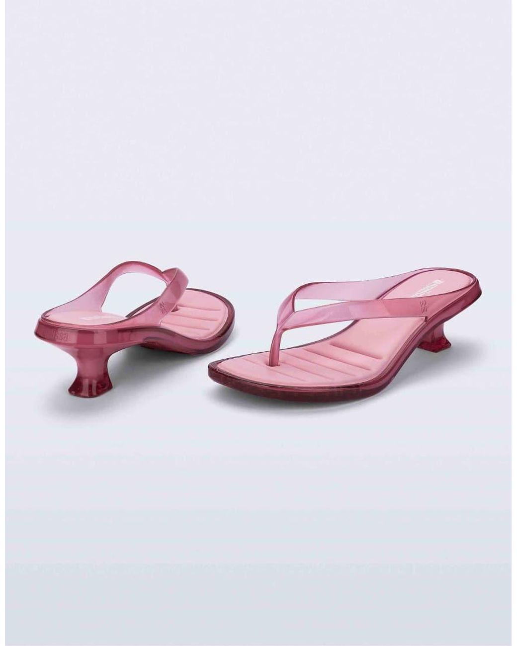 Melissa Pink Thong Kitten Heel