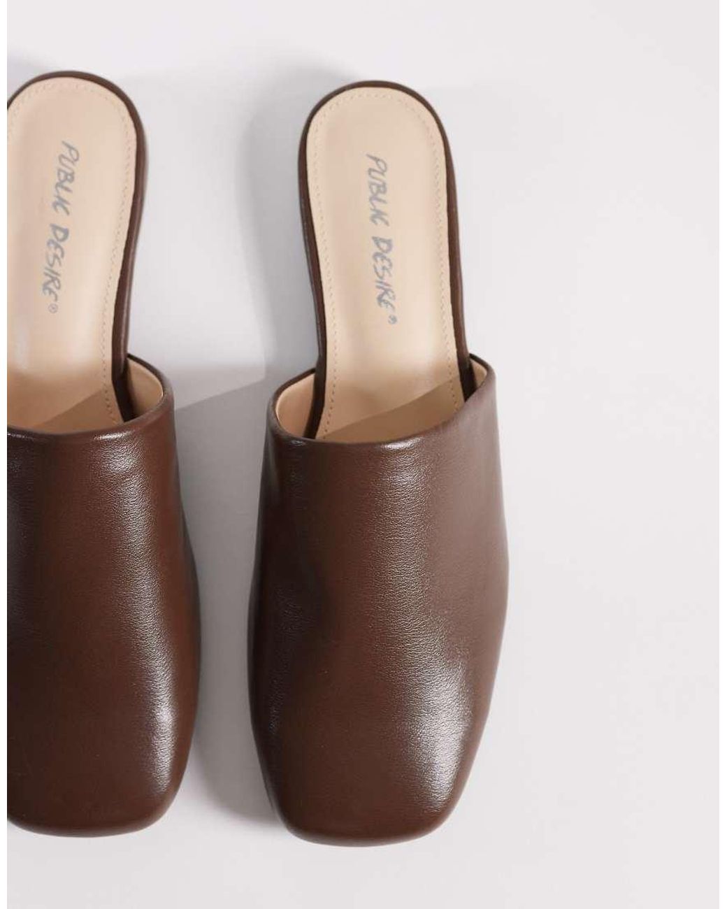 Public Desire Brown Emmi Flat Mules