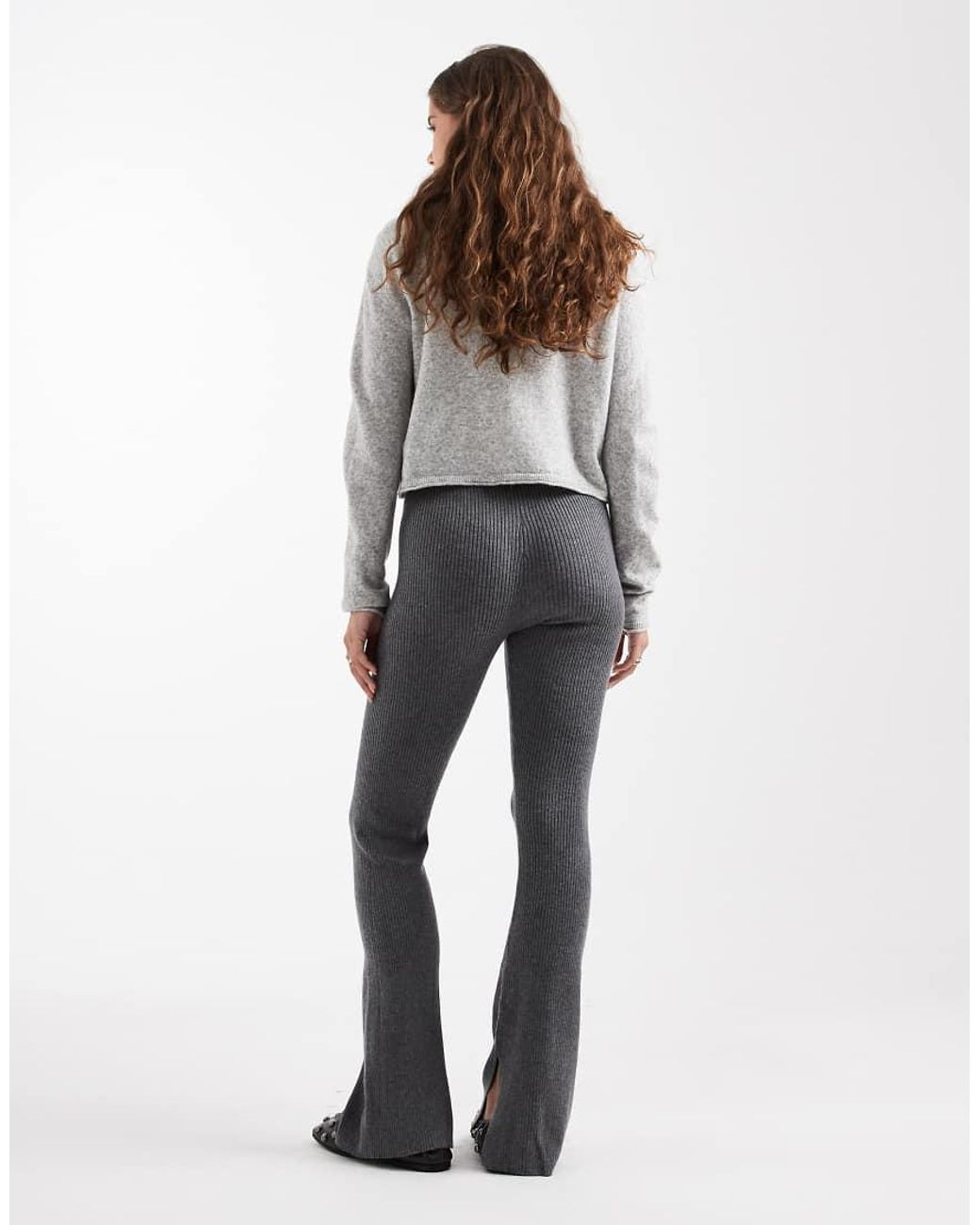 Mango White Teen Flared leggings