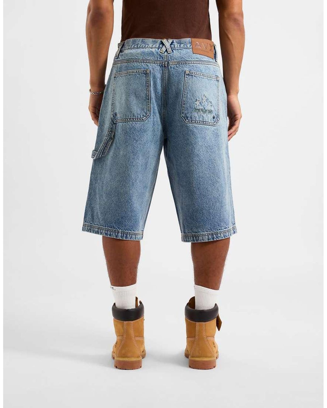 AVX Blue Dam Denim 3/4 Length Shorts for men