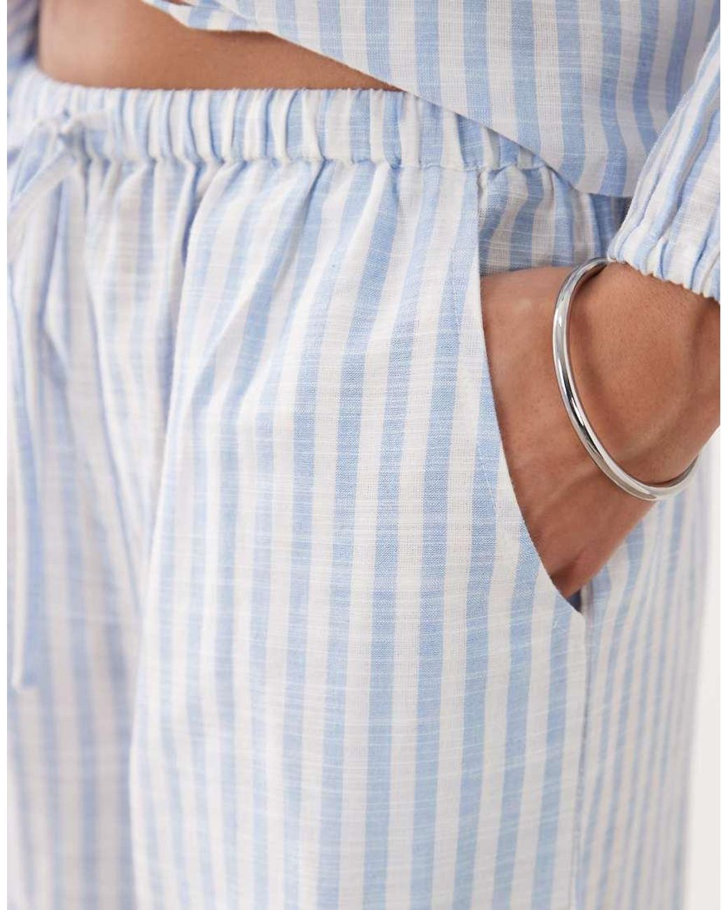 esmé studios White Curve Tie Front Beach Pants
