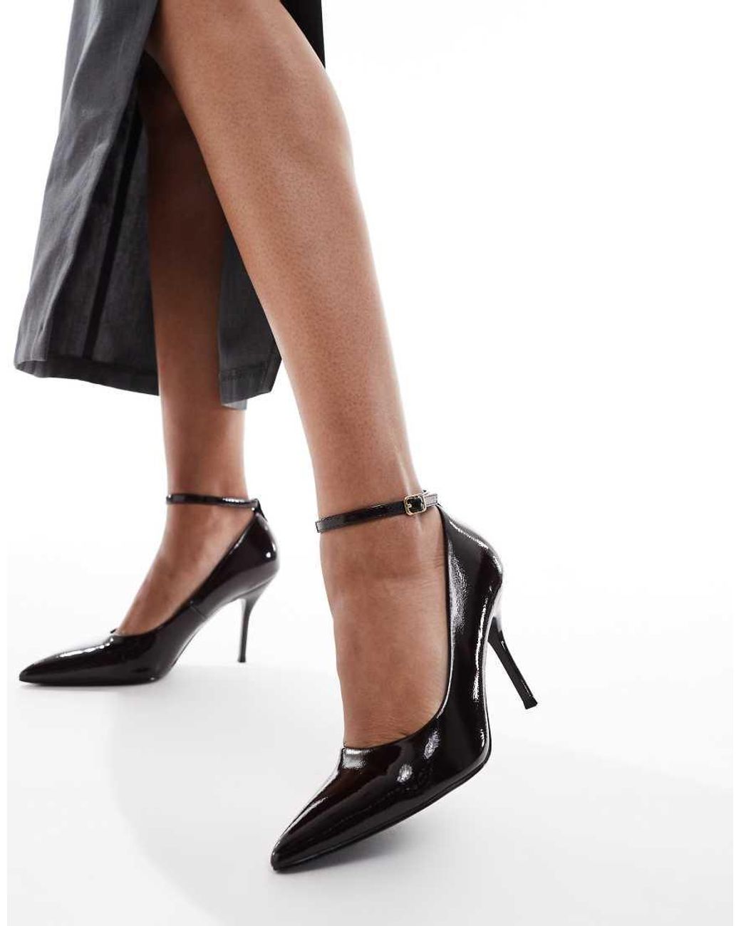 New Look Black Ankle Strap Heeled Shoes