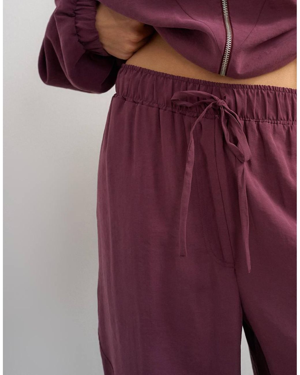 TOPSHOP Purple Co Ord Horseshoe Trouser
