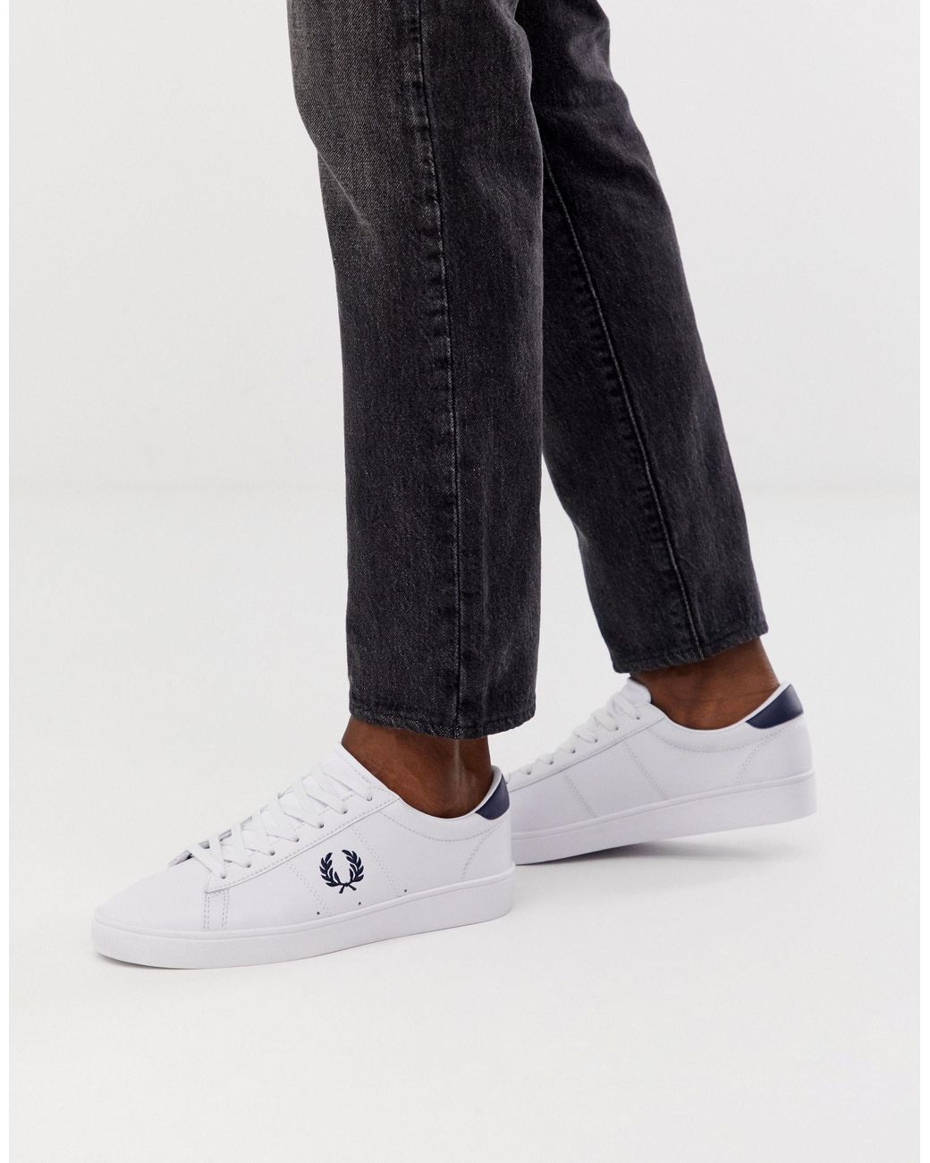 fordel Under ~ flaske Fred Perry Spencer Leather Trainers in White for Men | Lyst