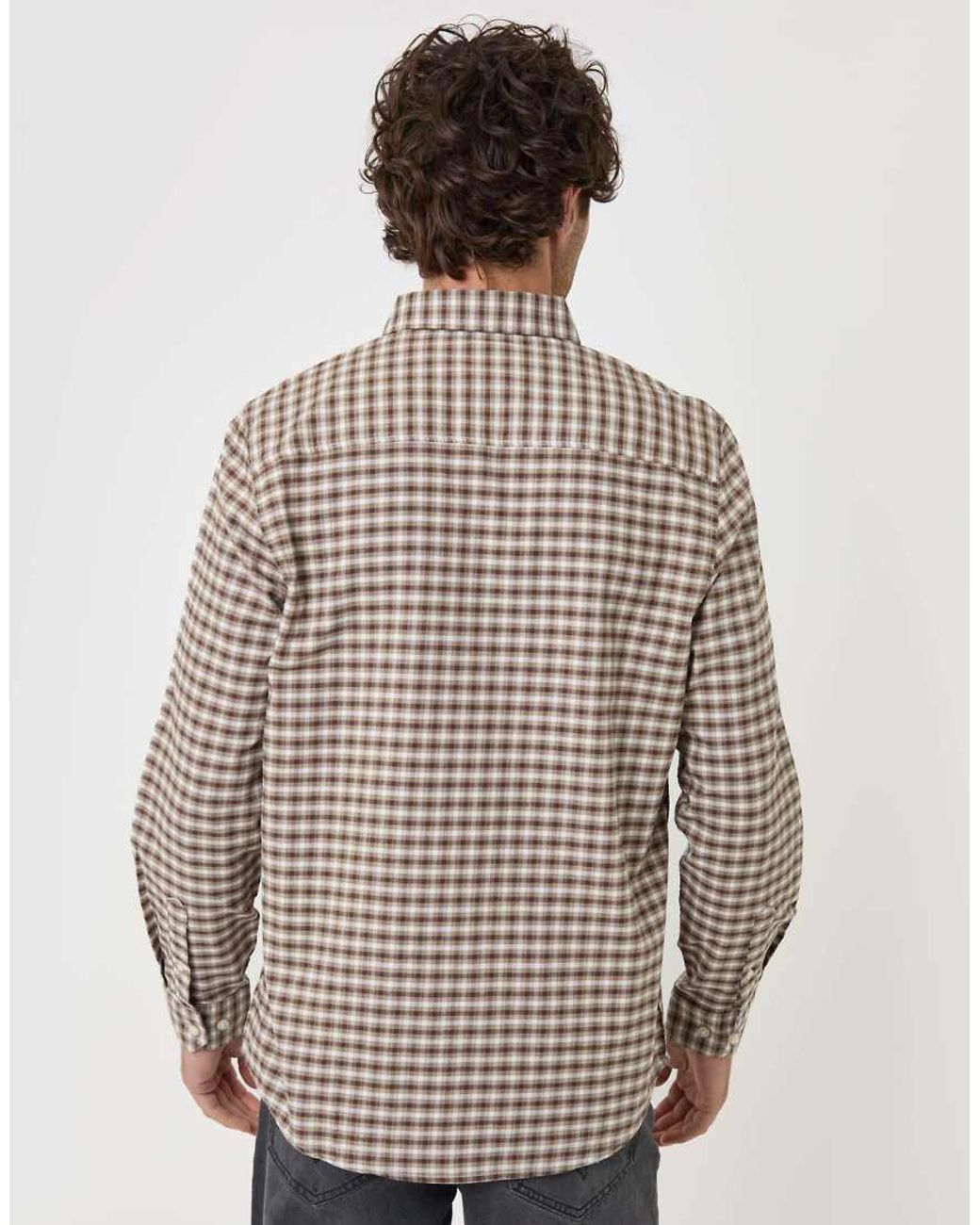 Threadbare Gray Regular Fit Cotton Oxford Shirt for men