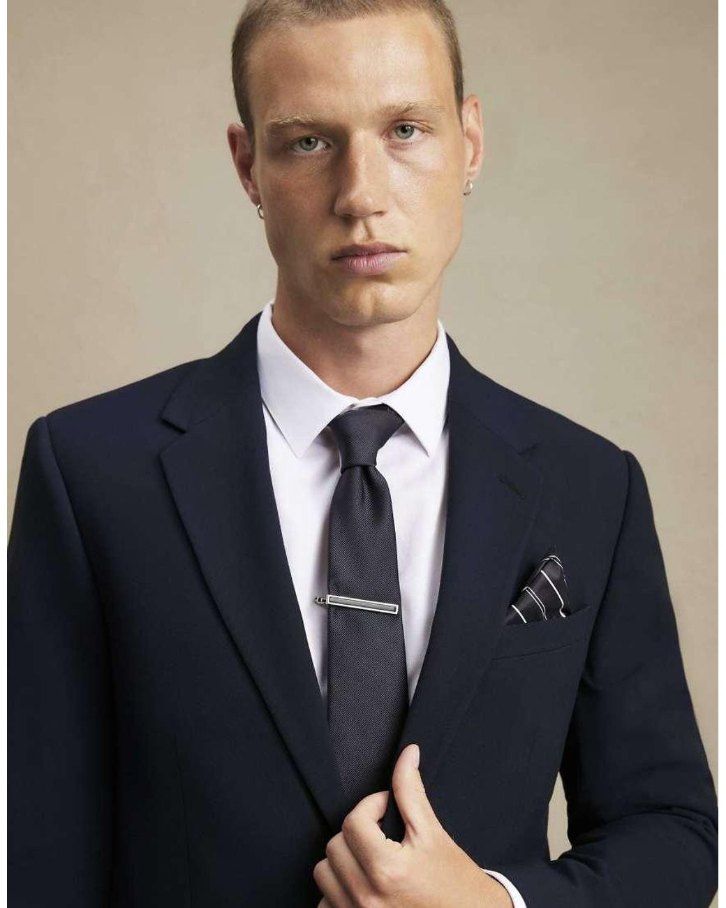 River Island Blue Skinny Fit Suit Jacket for men