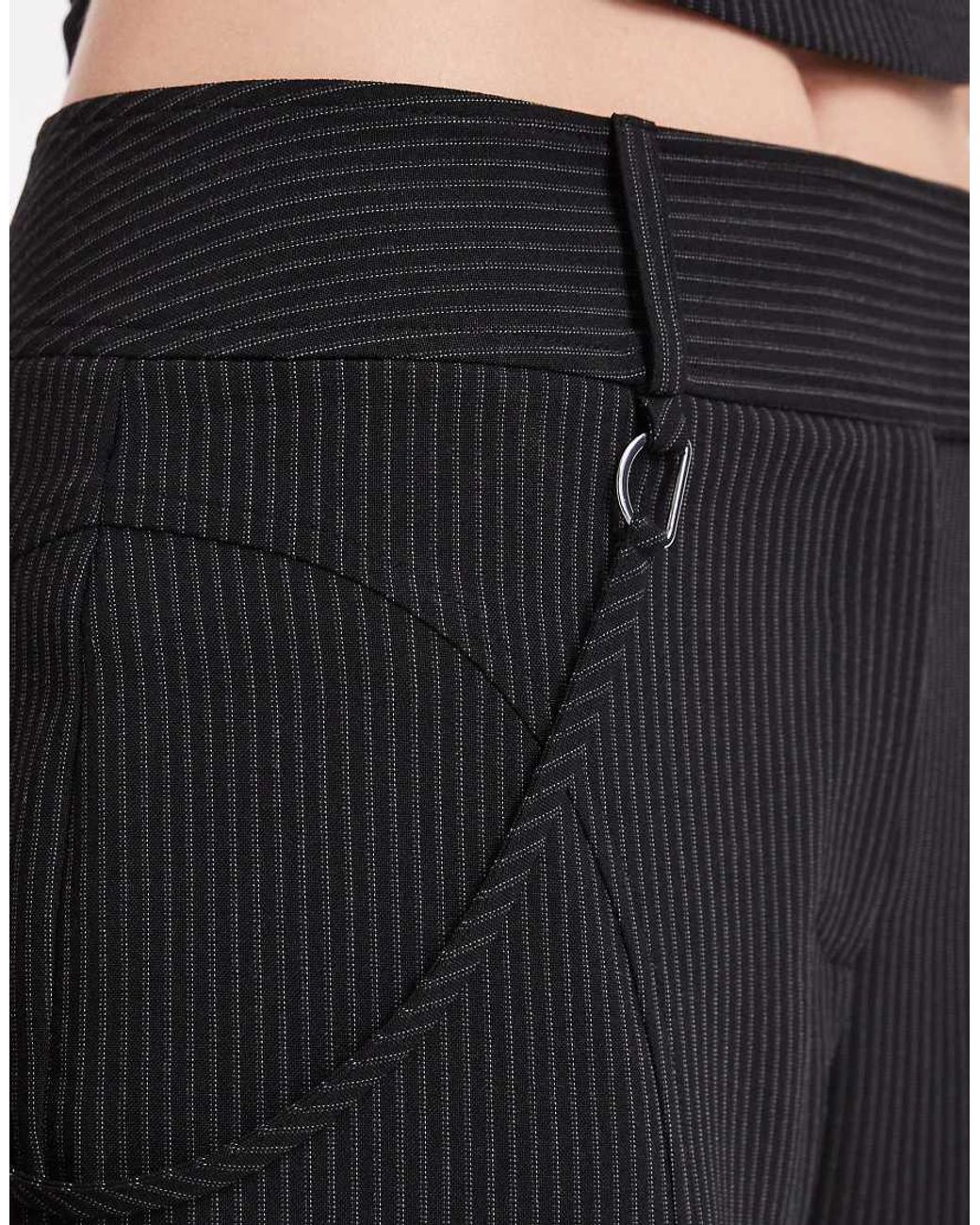 Collusion Blue Tailored Pinstripe Buckle Trouser Co-Ord