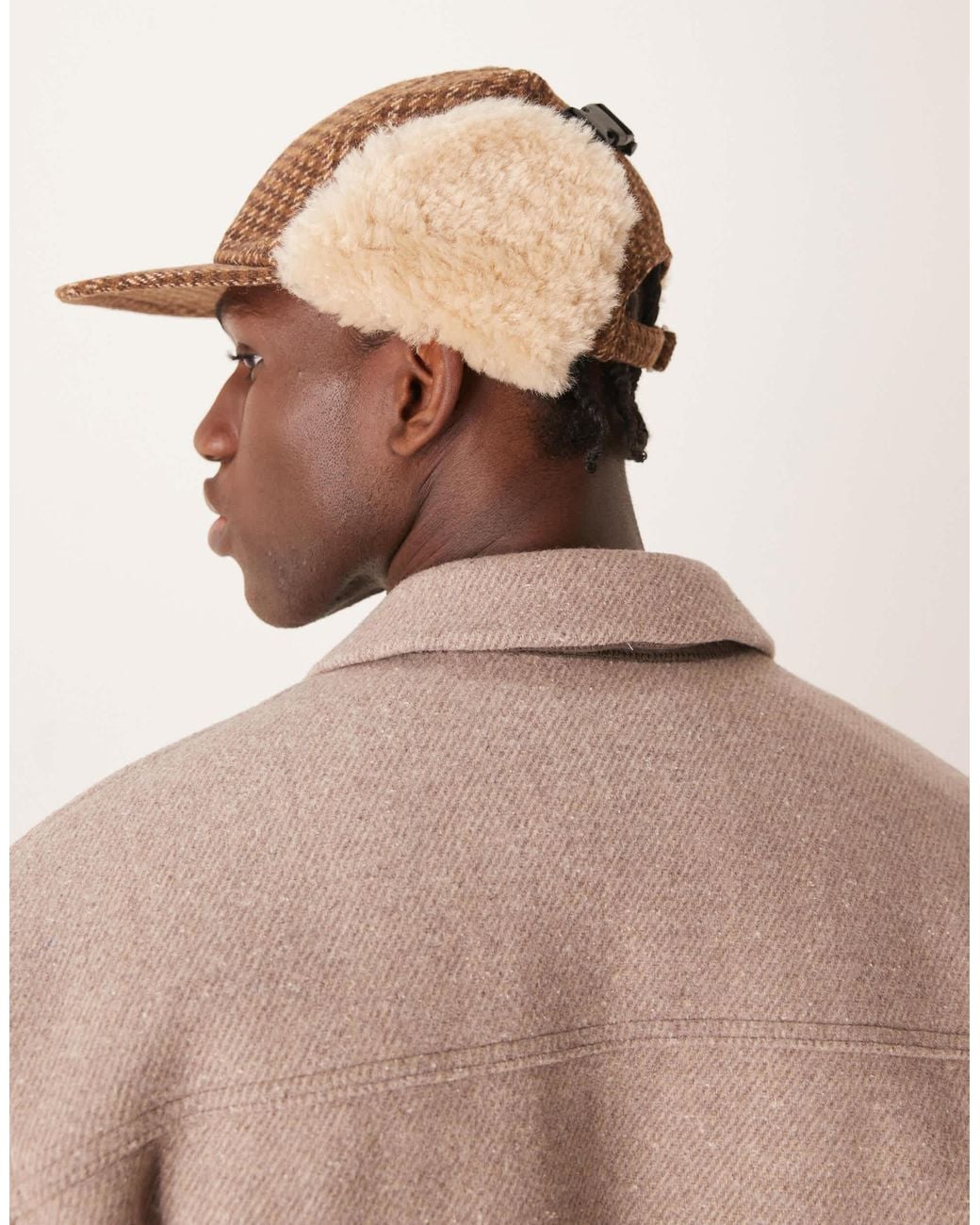 ASOS Brown Trapper Cap for men