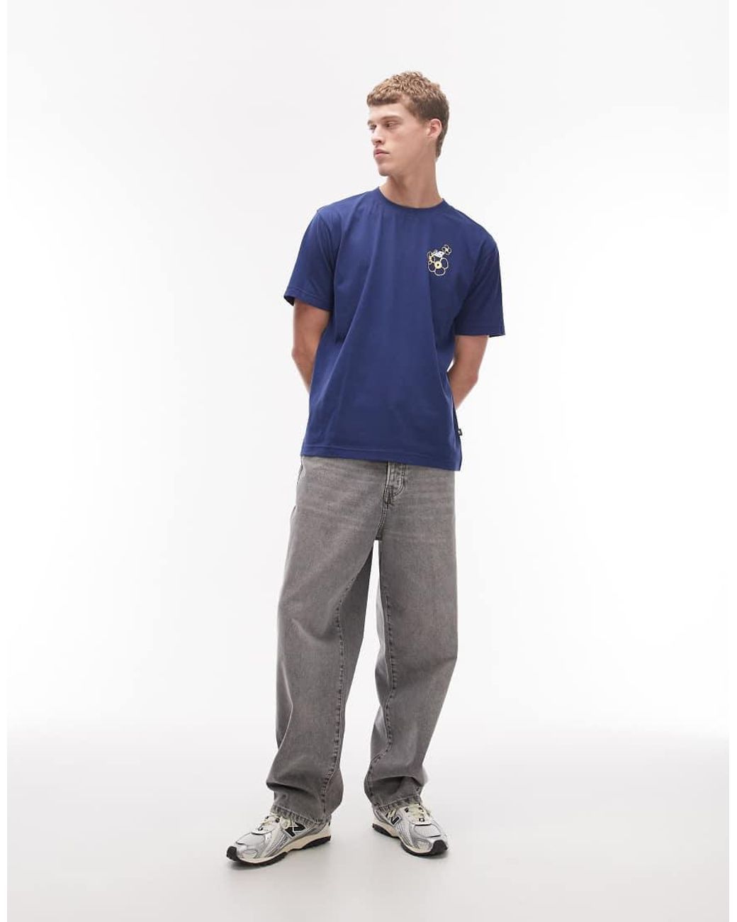 New Balance Blue 'la City Run' T-shirt for men