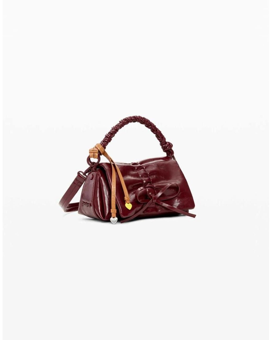 Desigual Purple Small Shiny Bow Bag