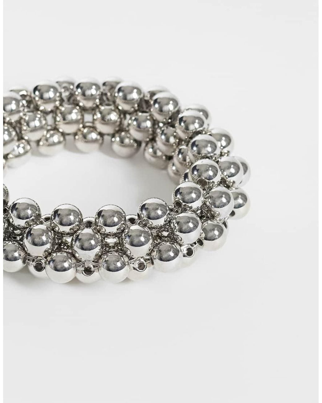 Reclaimed Vintage Metallic Beaded Bangle