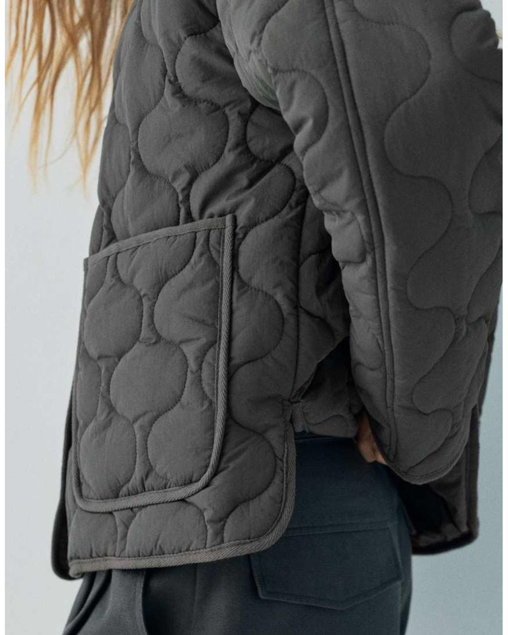 Pull&Bear Gray Lightweight Padded Jacket
