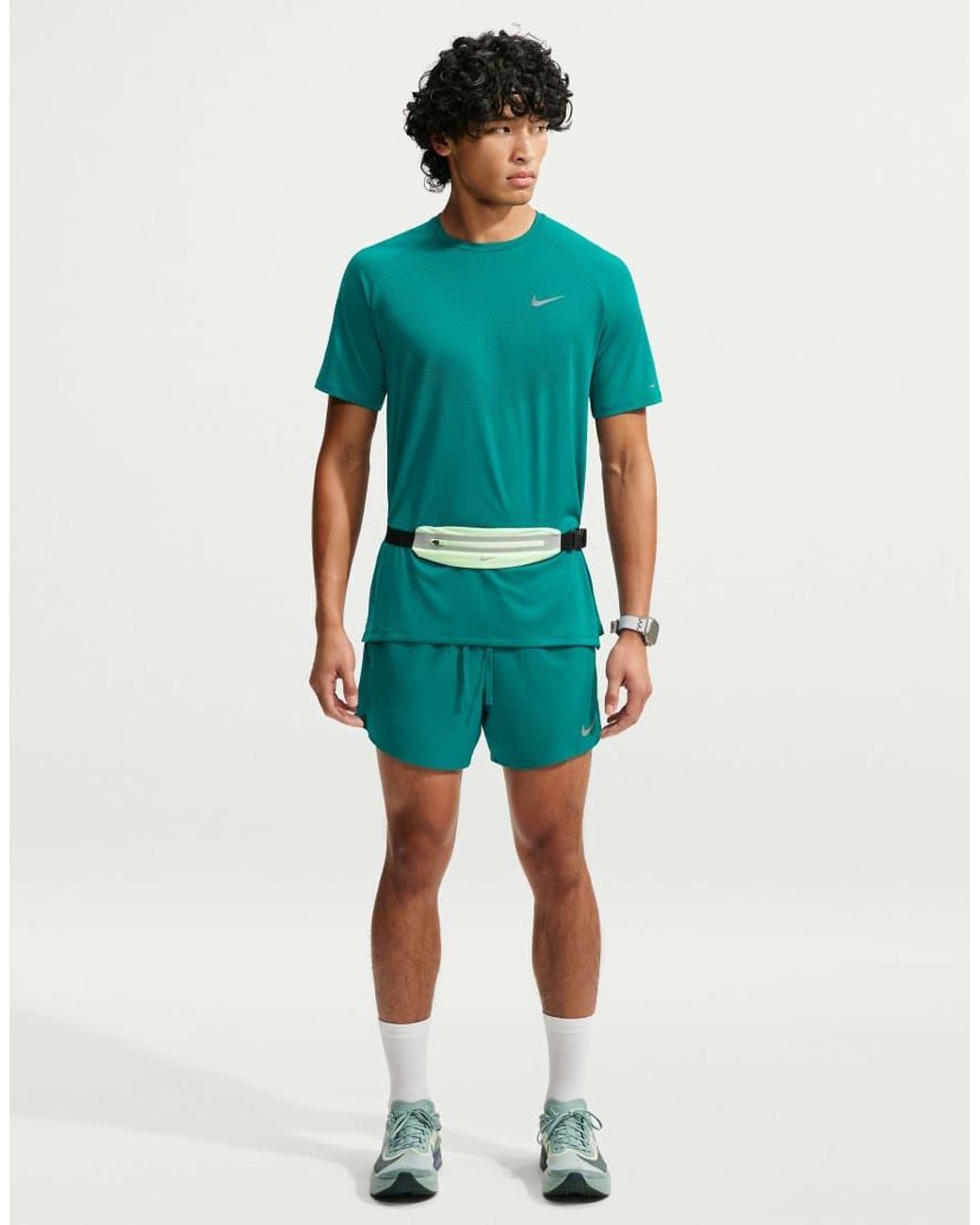 Nike Green Dri-Fit Adv Stride Short Sleeve Running Top for men