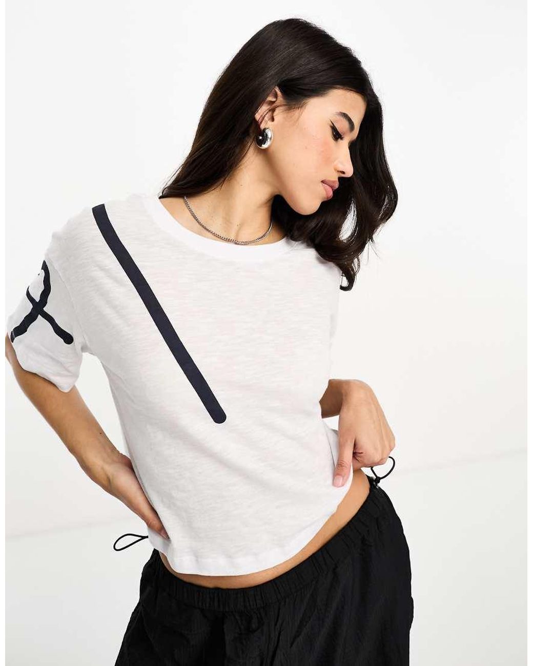 ARMANI EXCHANGE Black Crop T-Shirt