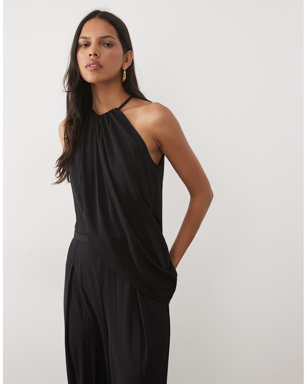 Ralph Lauren Black Sleeveless Evening Jumpsuit