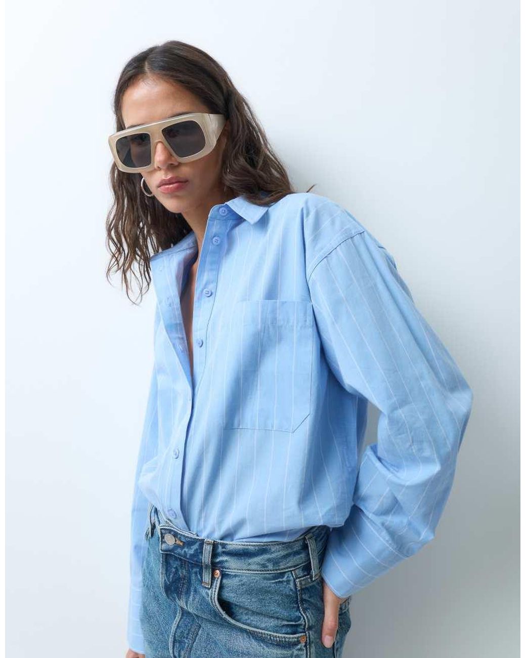 ASOS Blue Classic Cotton Shirt