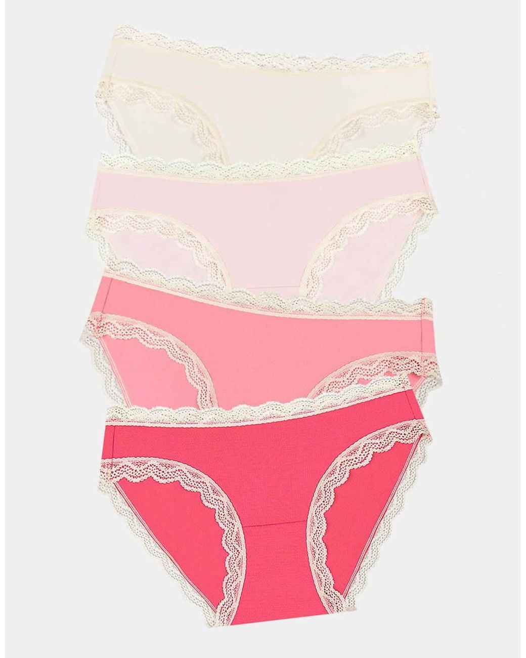 Stripe & Stare Pink Original Knicker Four Pack