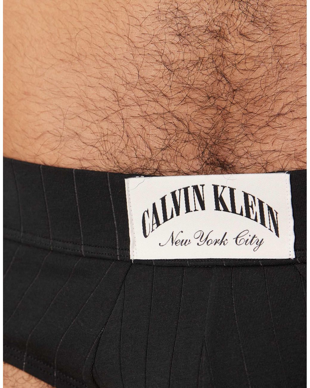 Calvin Klein – modern rib – hüftslip in Black für Herren