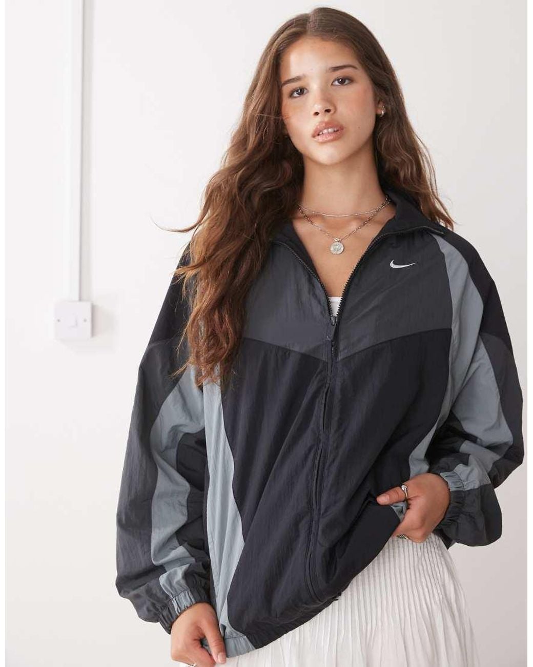 grey nike track jacket