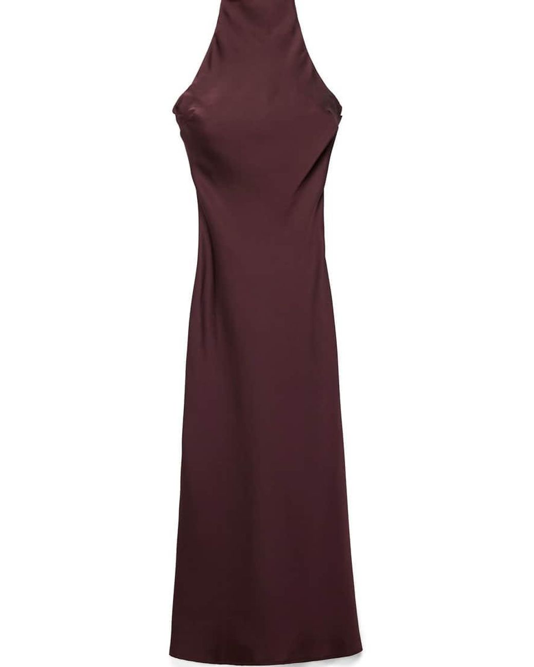 NA-KD Purple Halterneck Satin Maxi Dress