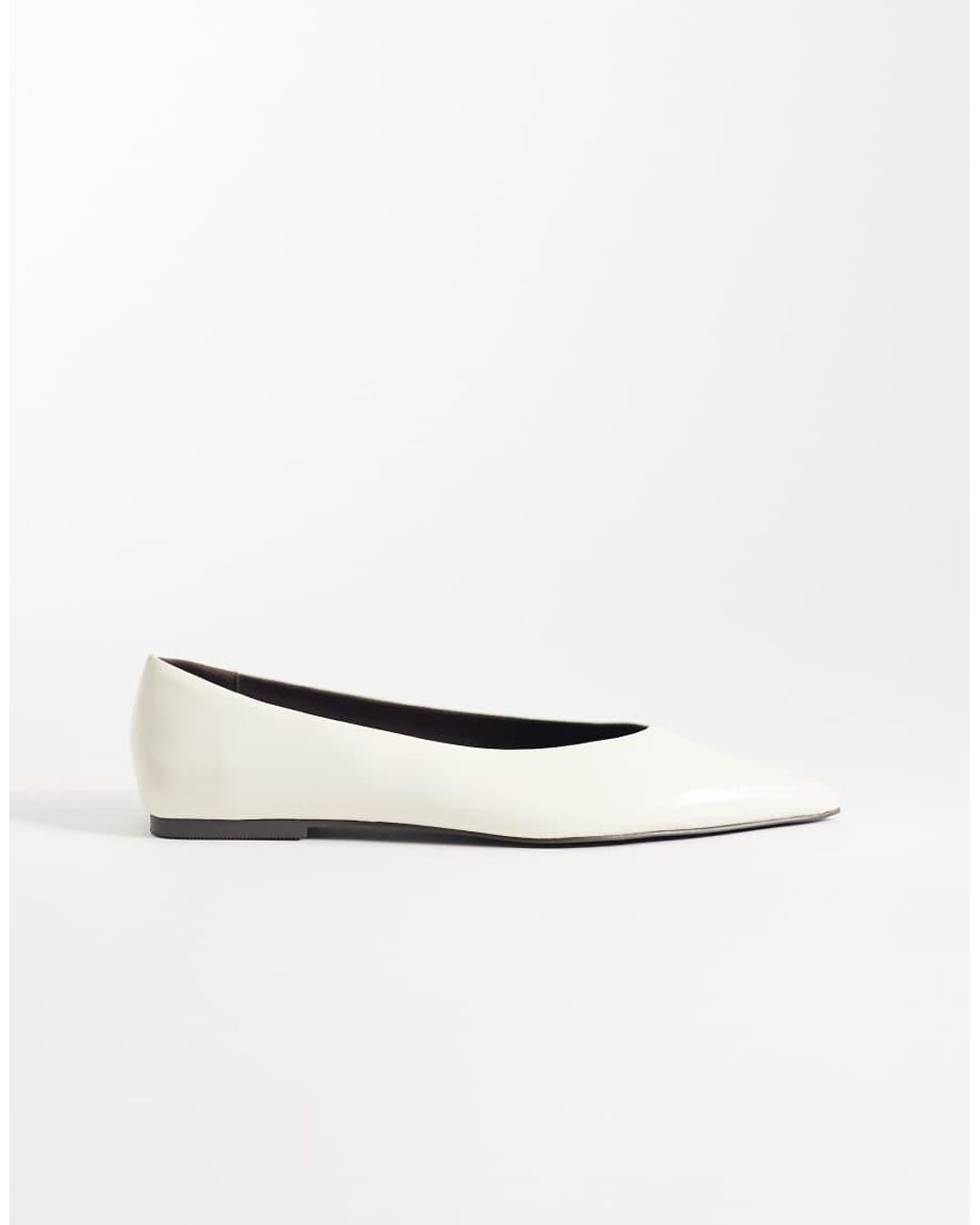 ASOS White Lari Pointed Ballets