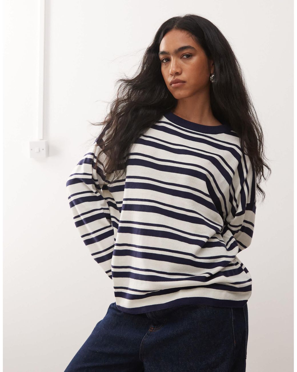 Collusion Blue – streifen-pullover