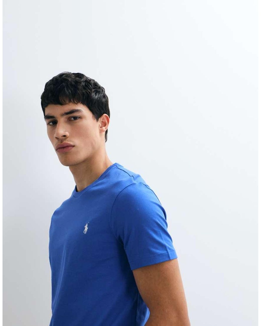 Polo Ralph Lauren Blue Icon Logo Custom Slim T-shirt for men