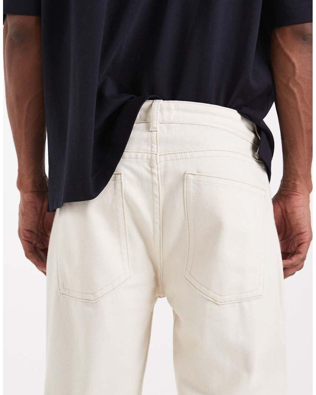 ASOS Blue Circular Design Collection Heavyweight Straight Jeans for men