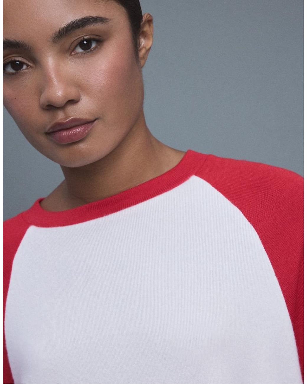 Stradivarius Blue Raglan Sleeve Jumper