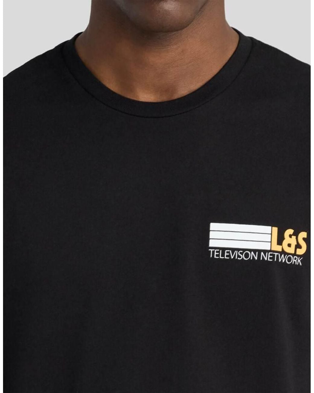 Lyle & Scott Black Ss T-Shirts Broadcaster Graphic T-Shirt for men
